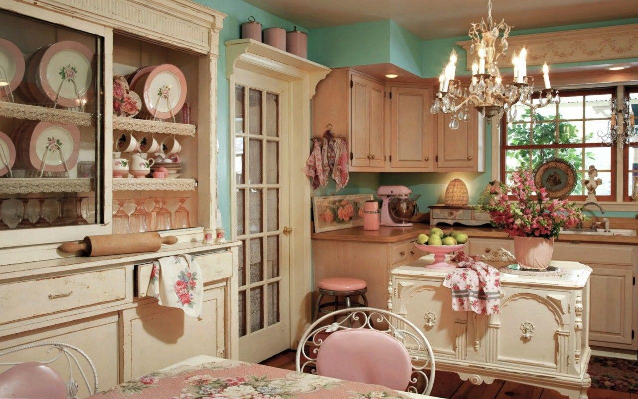 1280x800 Romantic Vintage Kitchen wallpaper. Romantic Vintage Kitchen stock