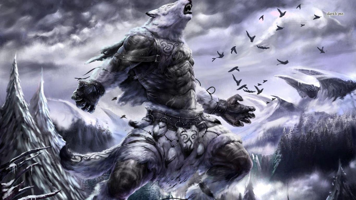 1366x768 Werewolf Wallpaper HD