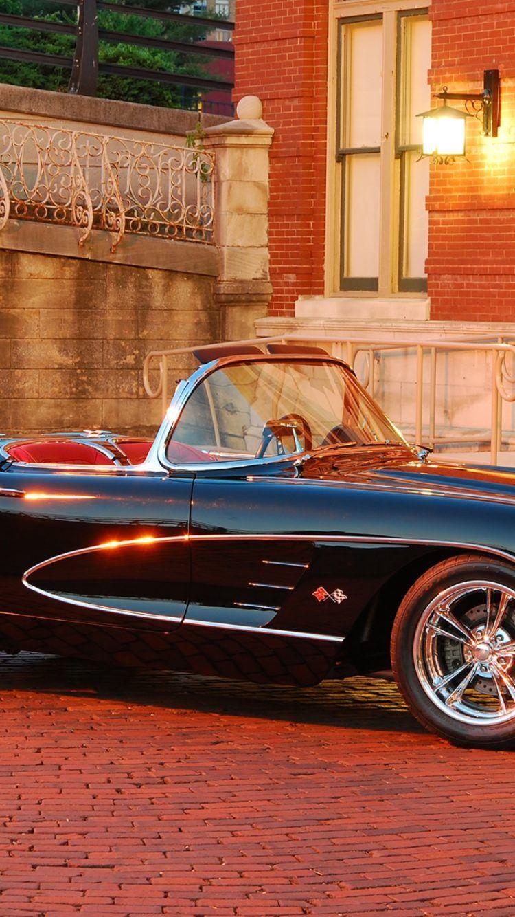 750x1334 Black Classic Car Wallpaper. HD Wallpaper Background