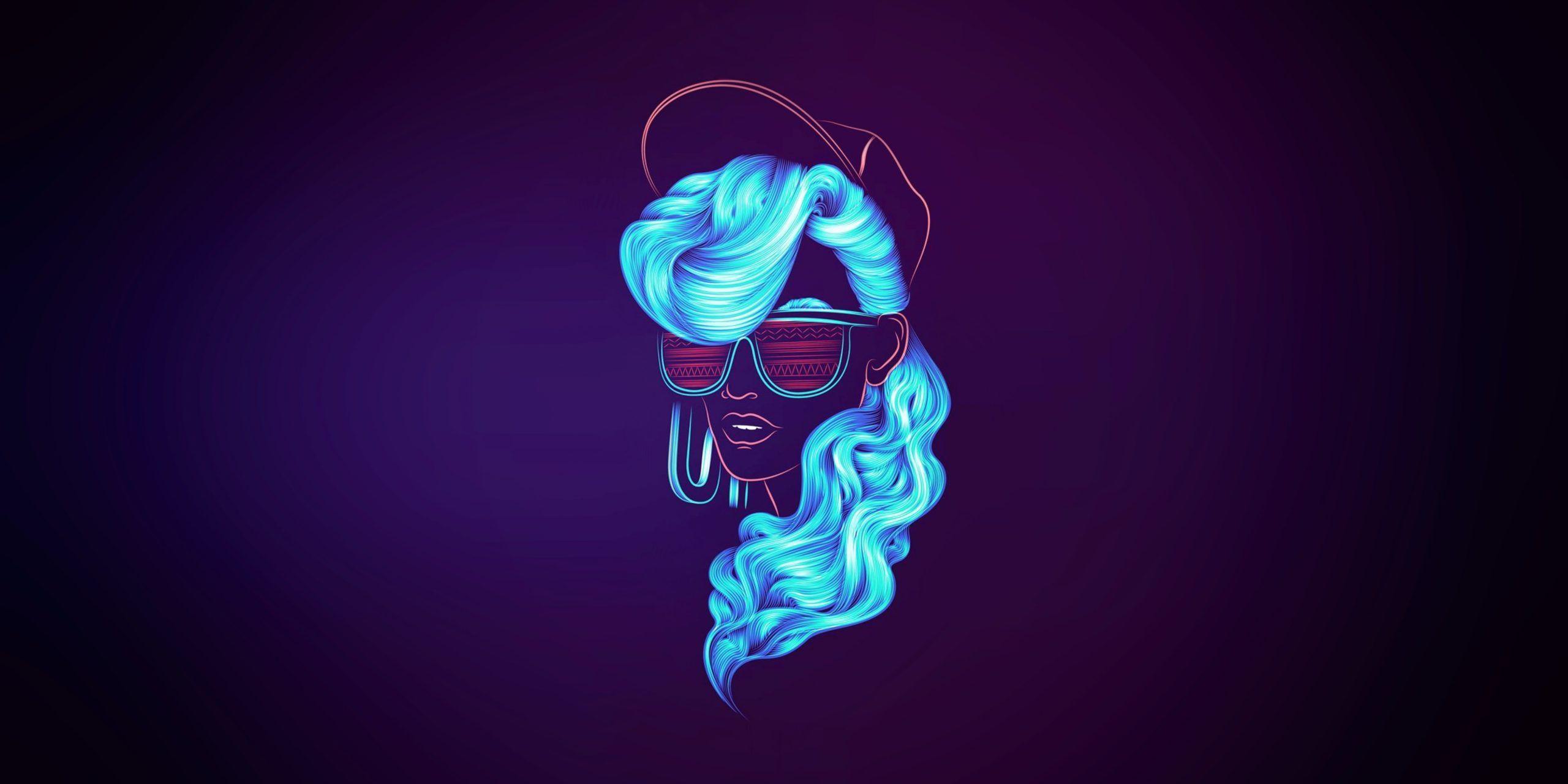 2560x1280 Girl, Music, Neon, Face, Background, 80s wallpaper, 80's, Synth, Retrowave • Wallpaper For You HD Wallpaper For Desktop & Mobile