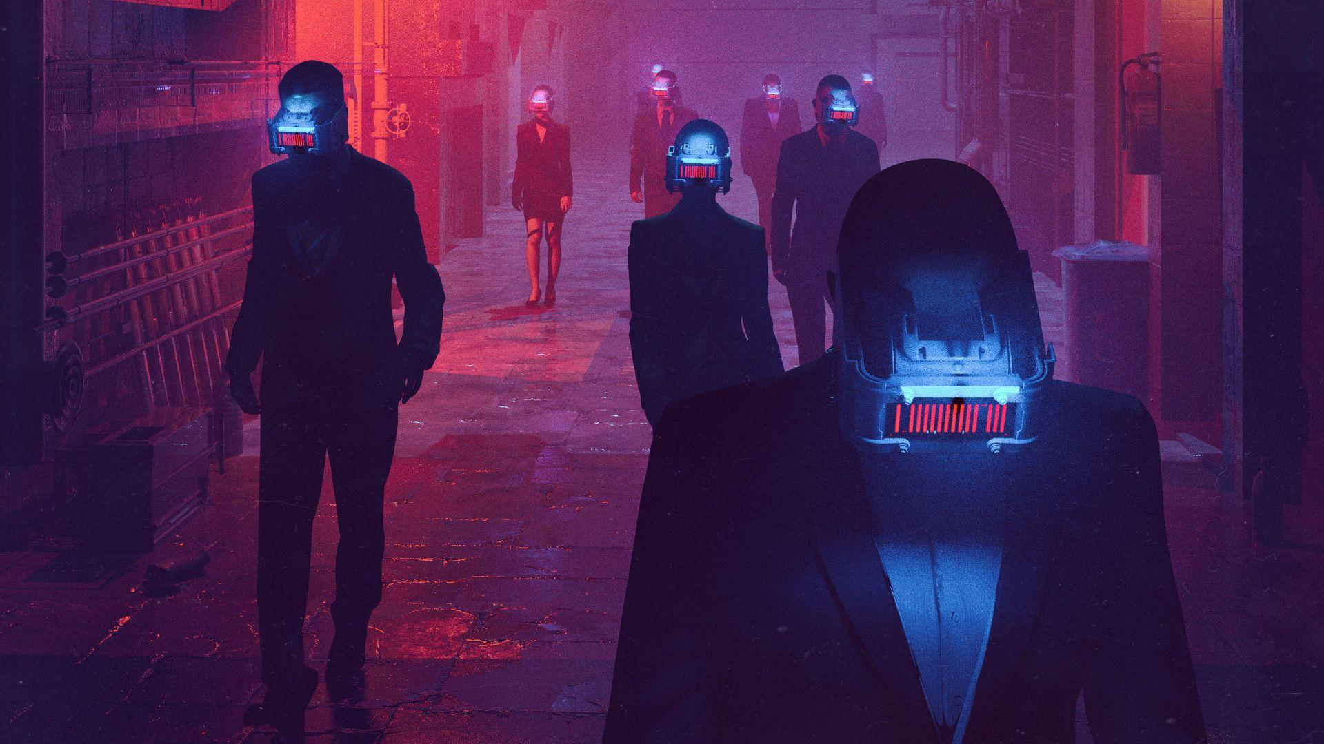 1920x1080 Virtual Reality People Street Scifi Cyberpunk, HD Artist, 4k Wallpaper, Image, Background, Photo and Picture