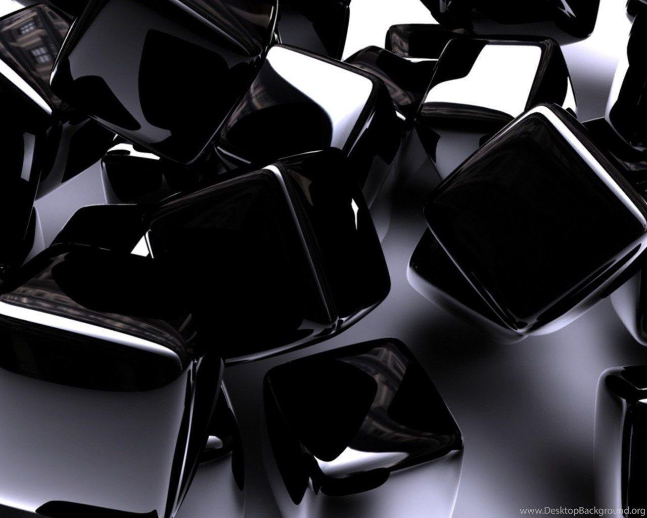 1280x1024 Shiny Black Wallpaper