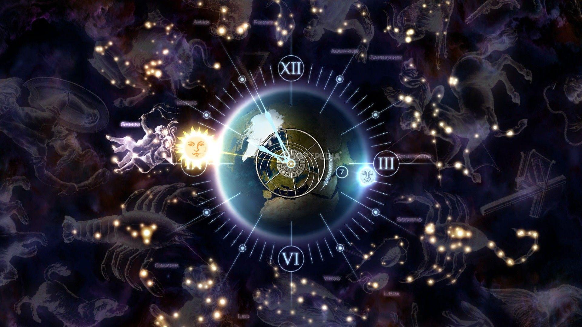 1920x1080 Zodiac Clock 3D Screensaver Wallpaper HD HD Wallpaper