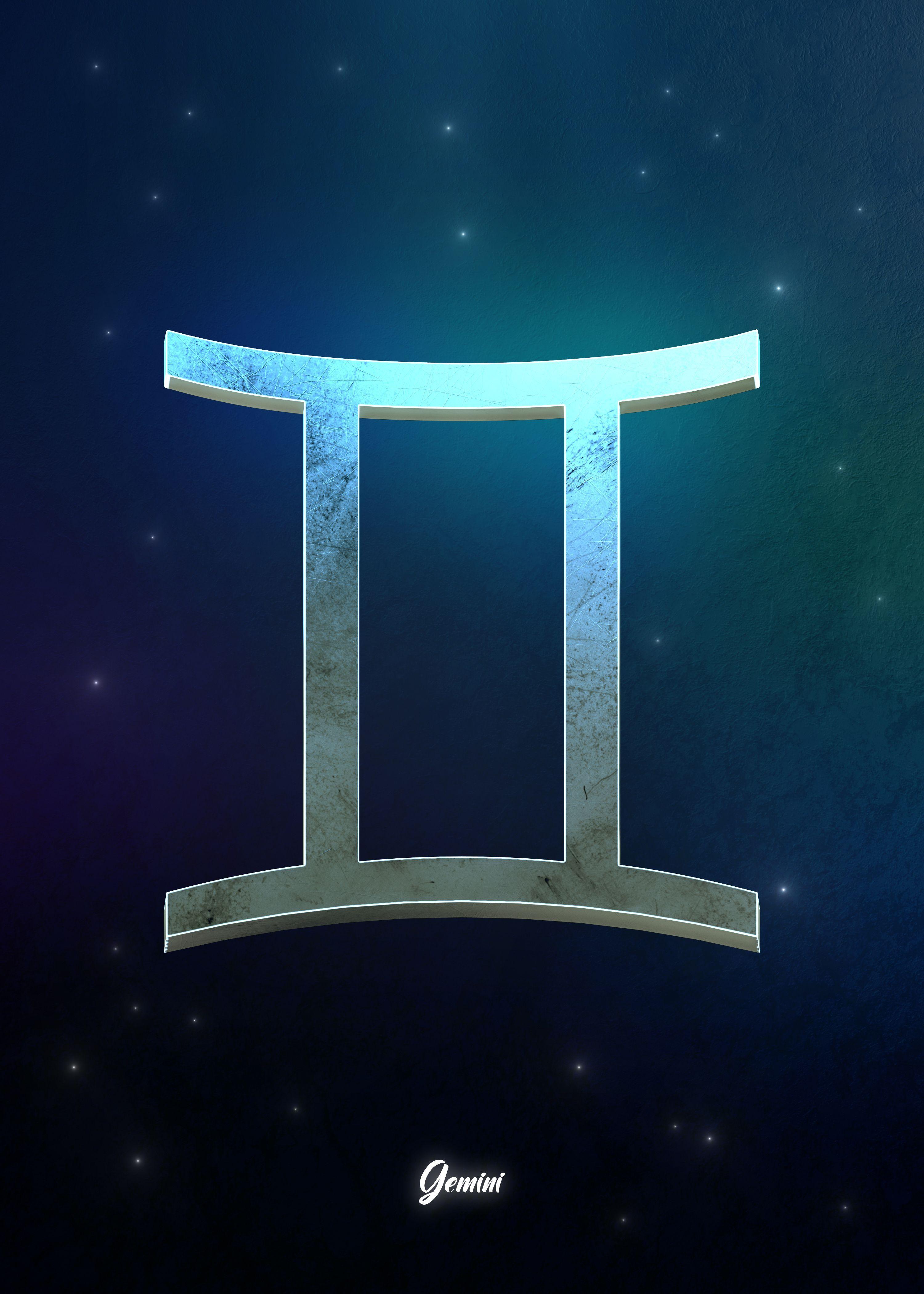 3000x4200 Gemini' Poster Print by Christopher Sanabria. Displate. Gemini symbol, Gemini wallpaper, Gemini zodiac