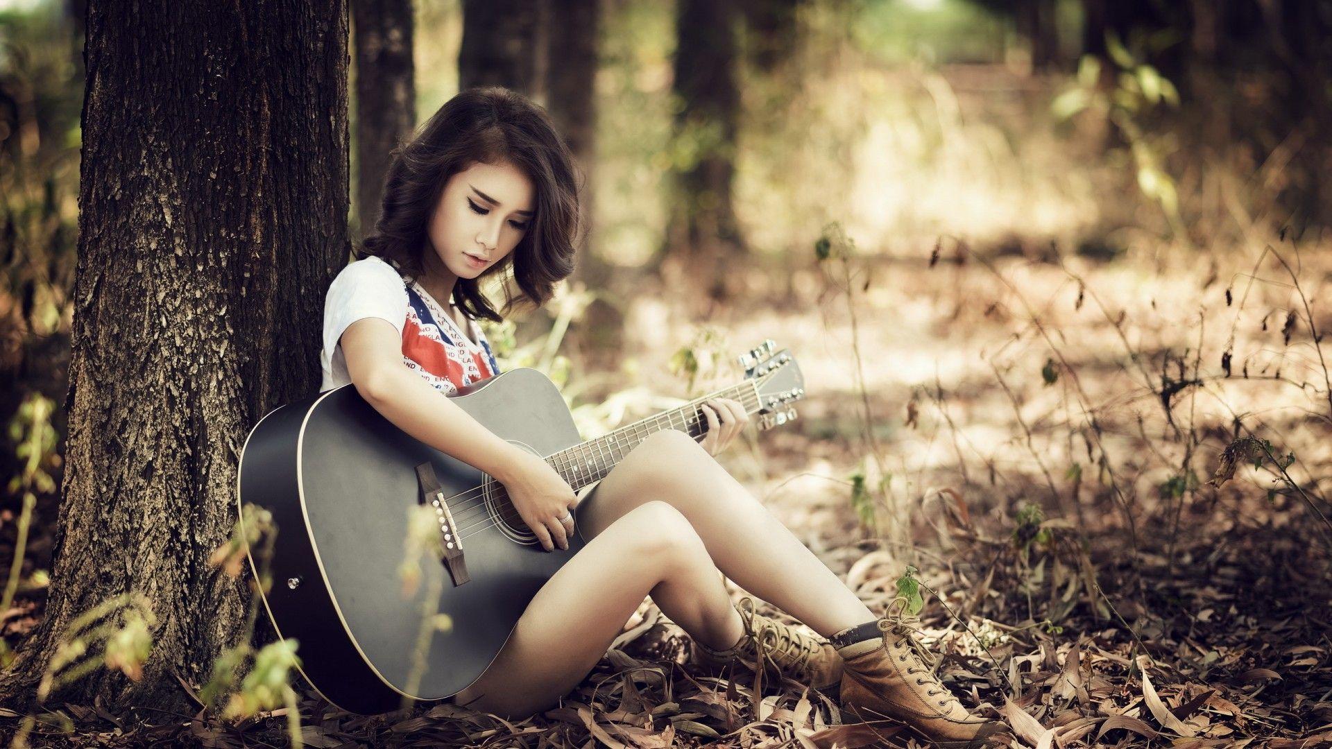 1920x1080 Girl With Guitar Wallpaper And Image Wallpaper Picture Girls With Guitar HD Wallpaper