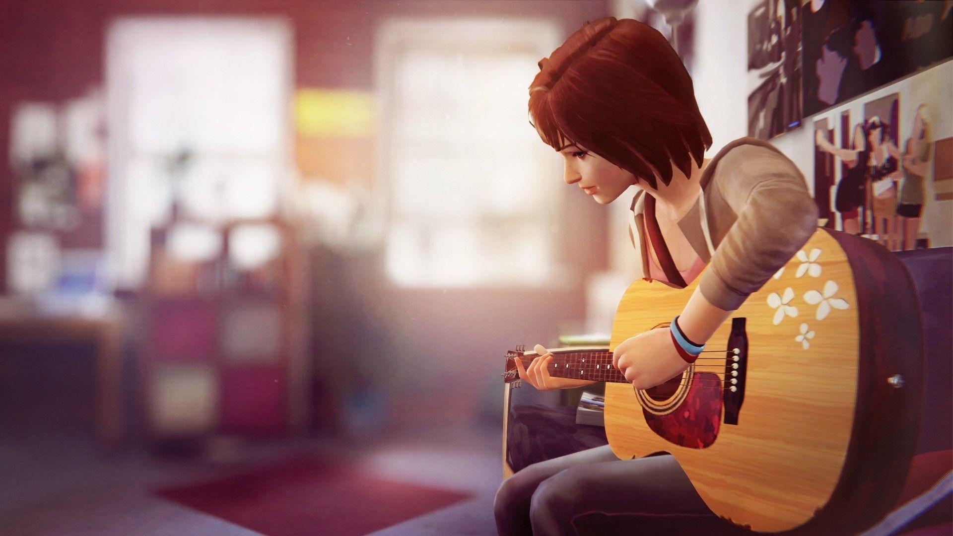 1920x1080 Acoustic Guitar Anime Wallpaper