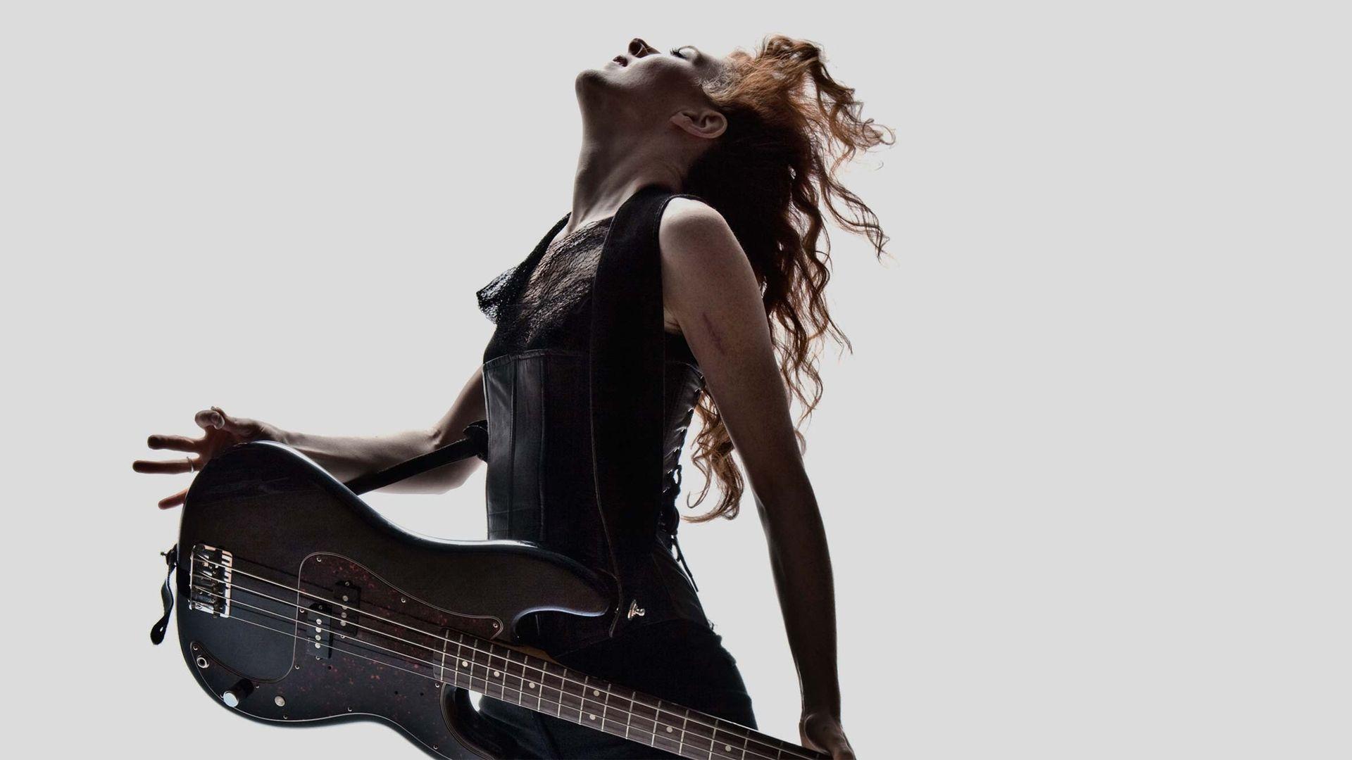 1920x1080 Download Wallpaper 1920x1080 auf der maur, girl, guitar, hair, light Full HD 1080p HD Background