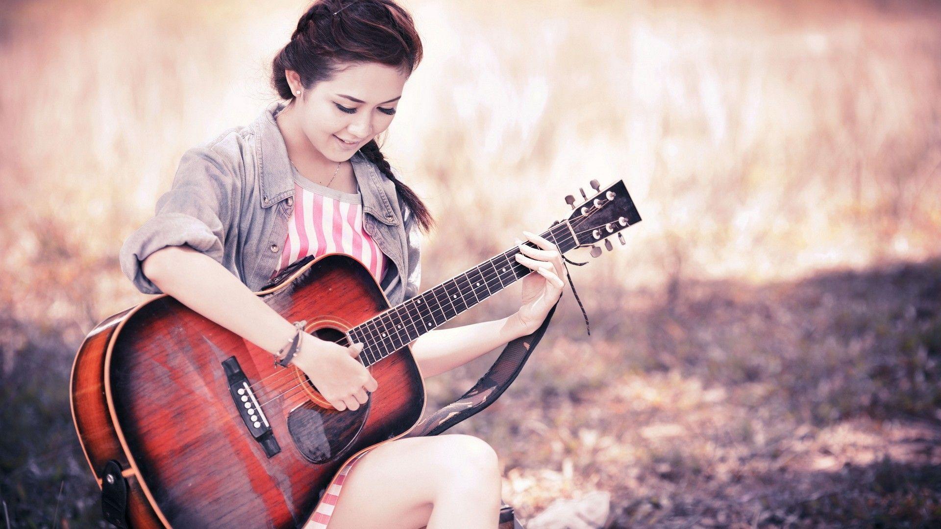 Girl With Guitar Wallpapers Top Free Girl With Guitar Backgrounds