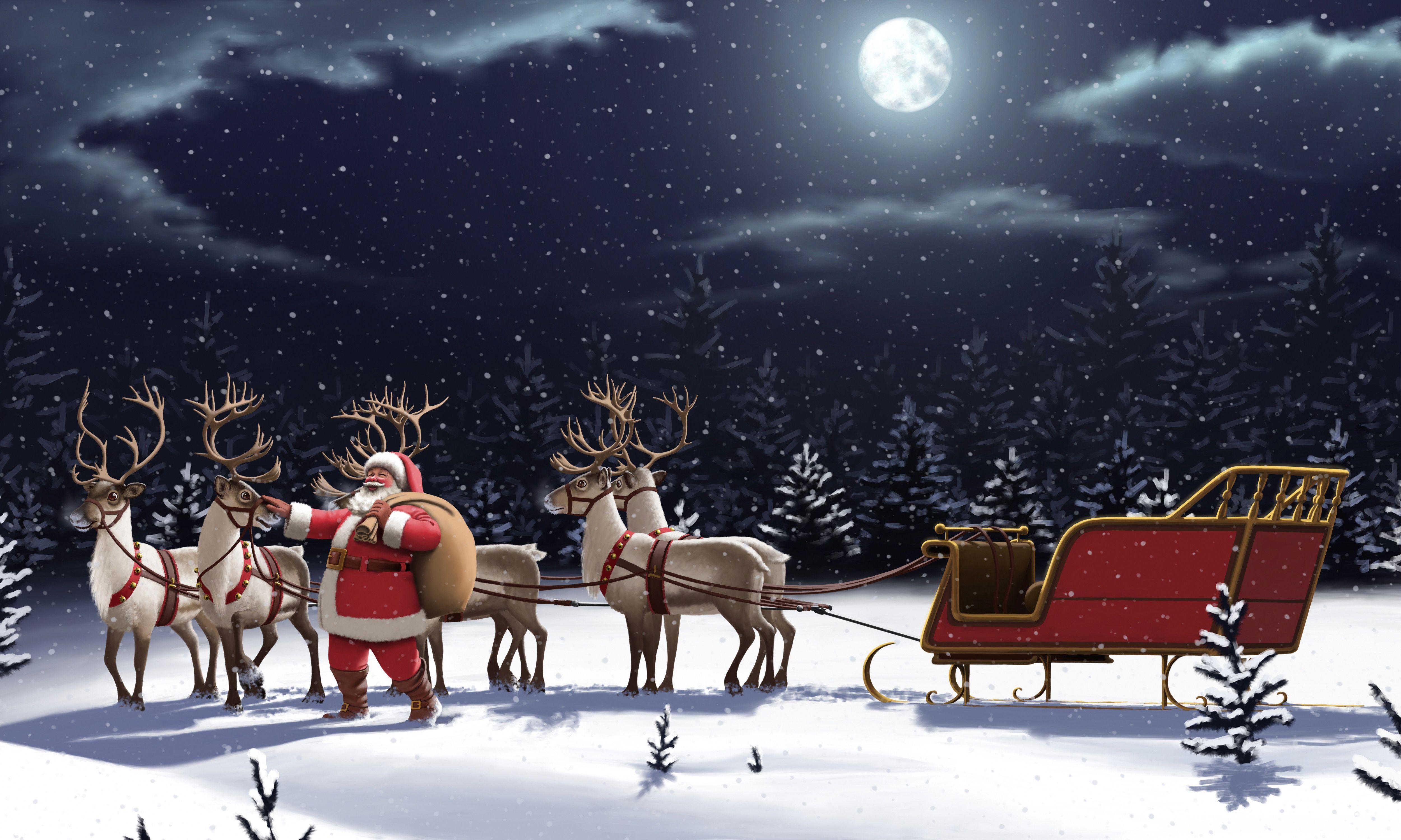 Christmas Moon Wallpapers - Top Free Christmas Moon Backgrounds