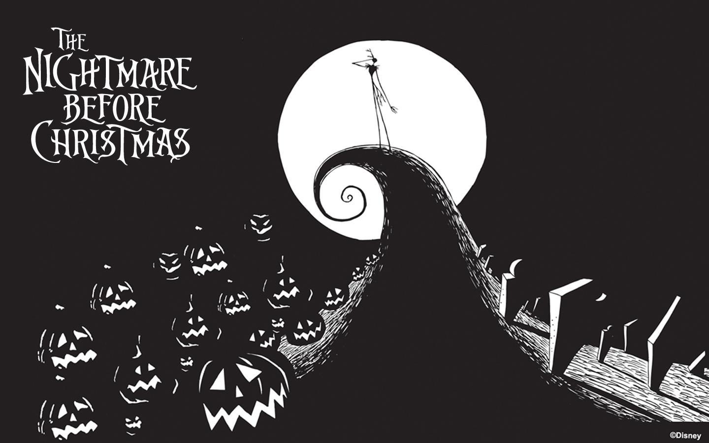 1440x900 Nightmare Before Christmas Wallpaper Moon Light
