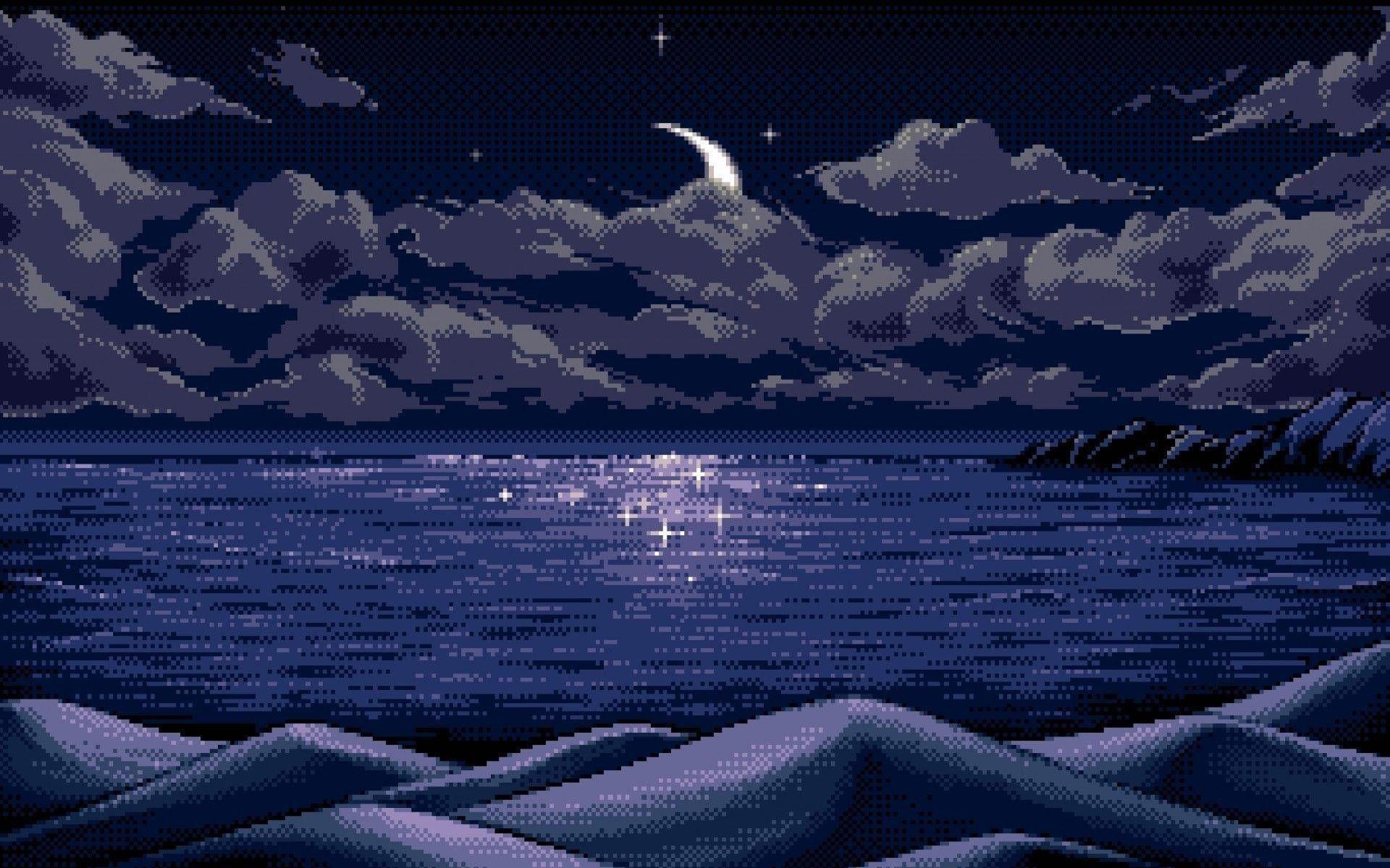 1920x1200 Winter Pixel Art