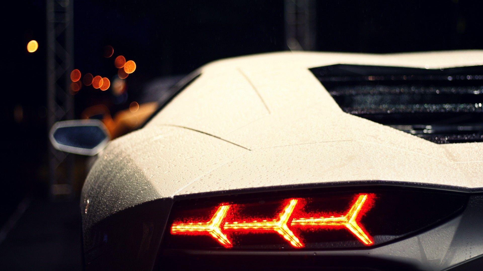 1920x1080 Lamborghini Aventador Wet Tail Light HD wallpaper. cars. Wallpaper