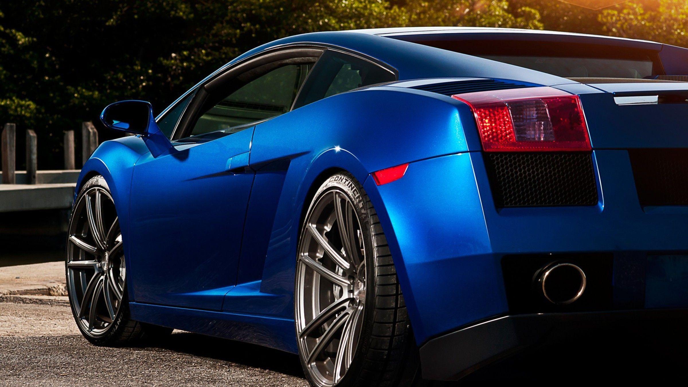 2400x1350 Lamborghini gallardo blue wallpaper. PC