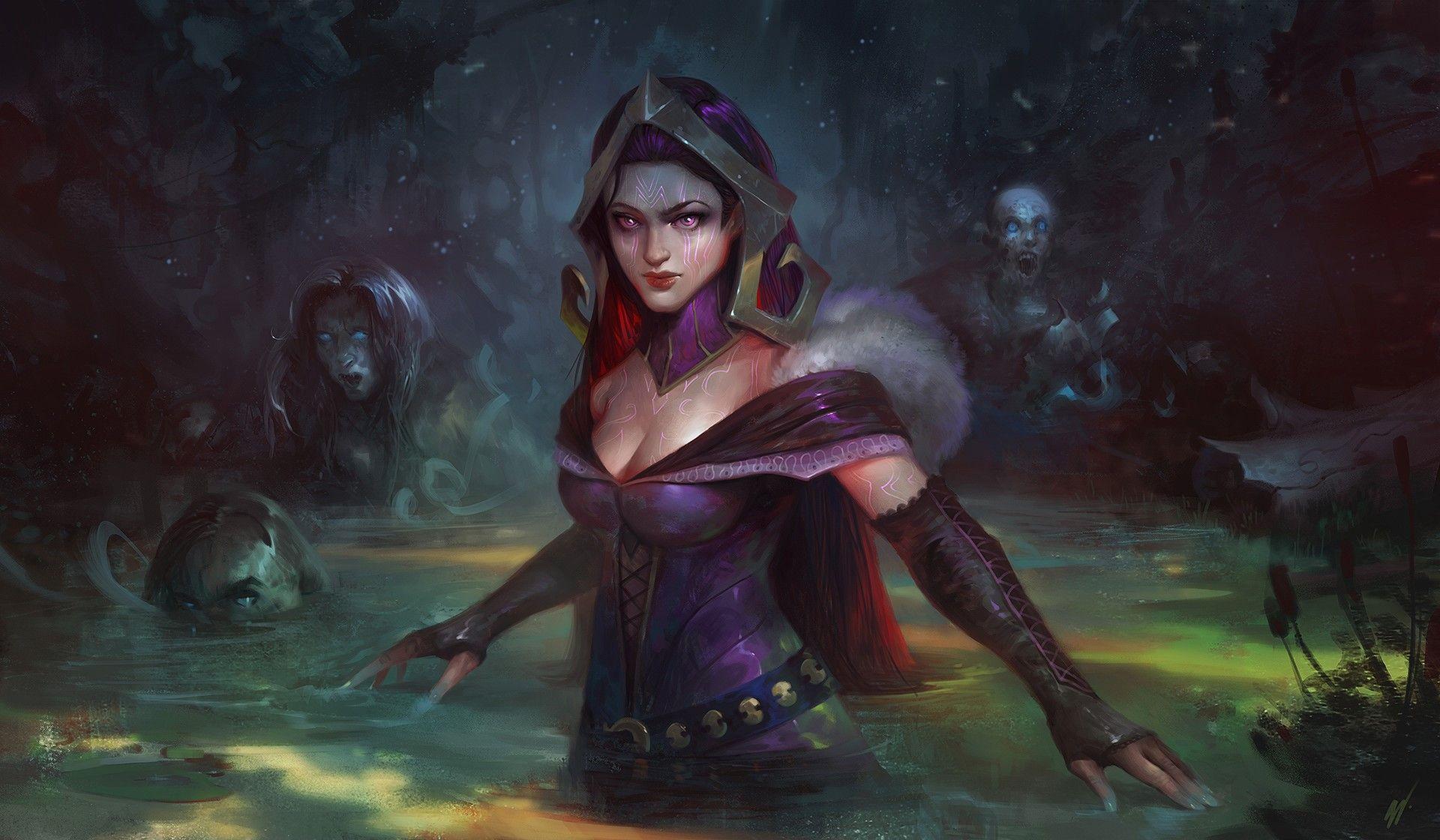 1920x1120 Wallpaper / magic, warrior, fantasy art, Liliana Vess