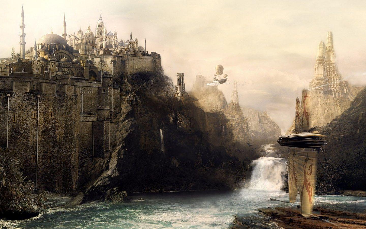 1440x900 3D Landscape: Fantasy Art Scenery, desktop wallpaper nr. 47781