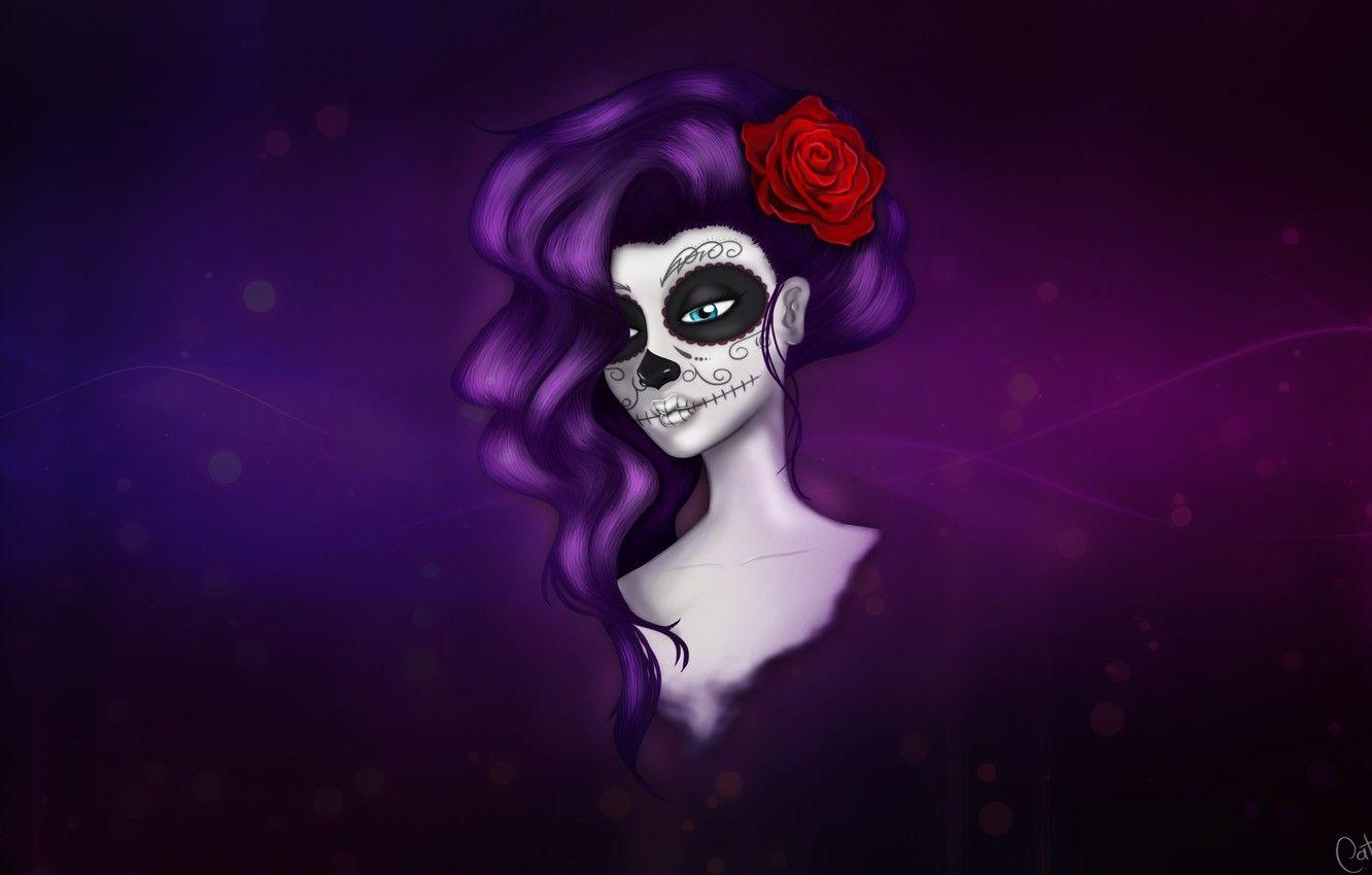 1332x850 Day Of The Dead Girl Wallpaper
