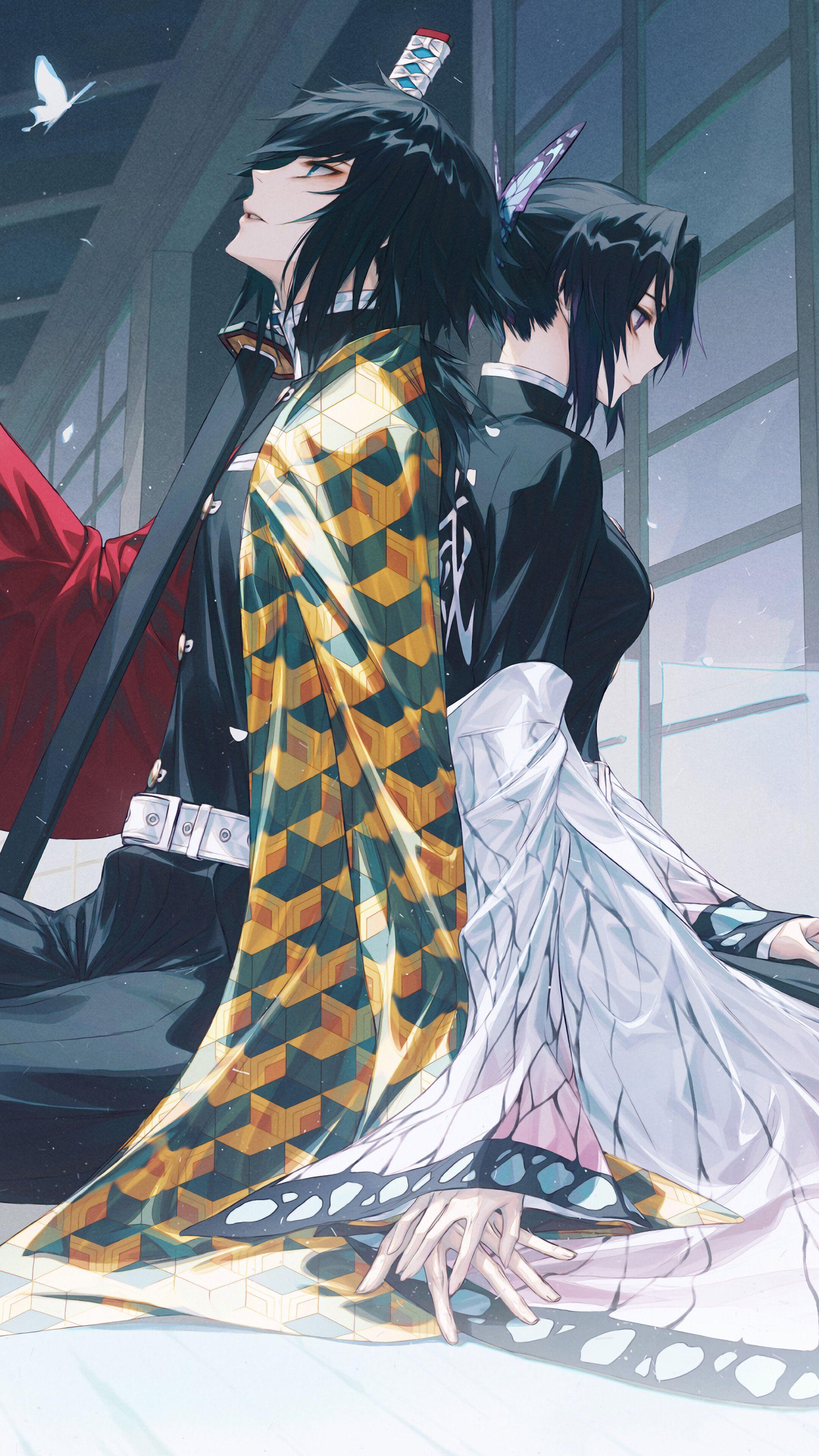 2160x3840 Giyu and Shinobu, (Kimetsu no Yaiba), Pillars, 4K phone HD Wallpaper, Image, Background, Photo and Picture HD Wallpaper