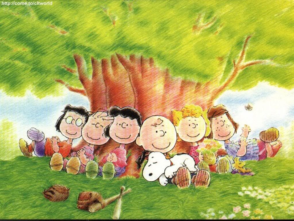 1024x768 Charlie Brown Spring Wallpaper