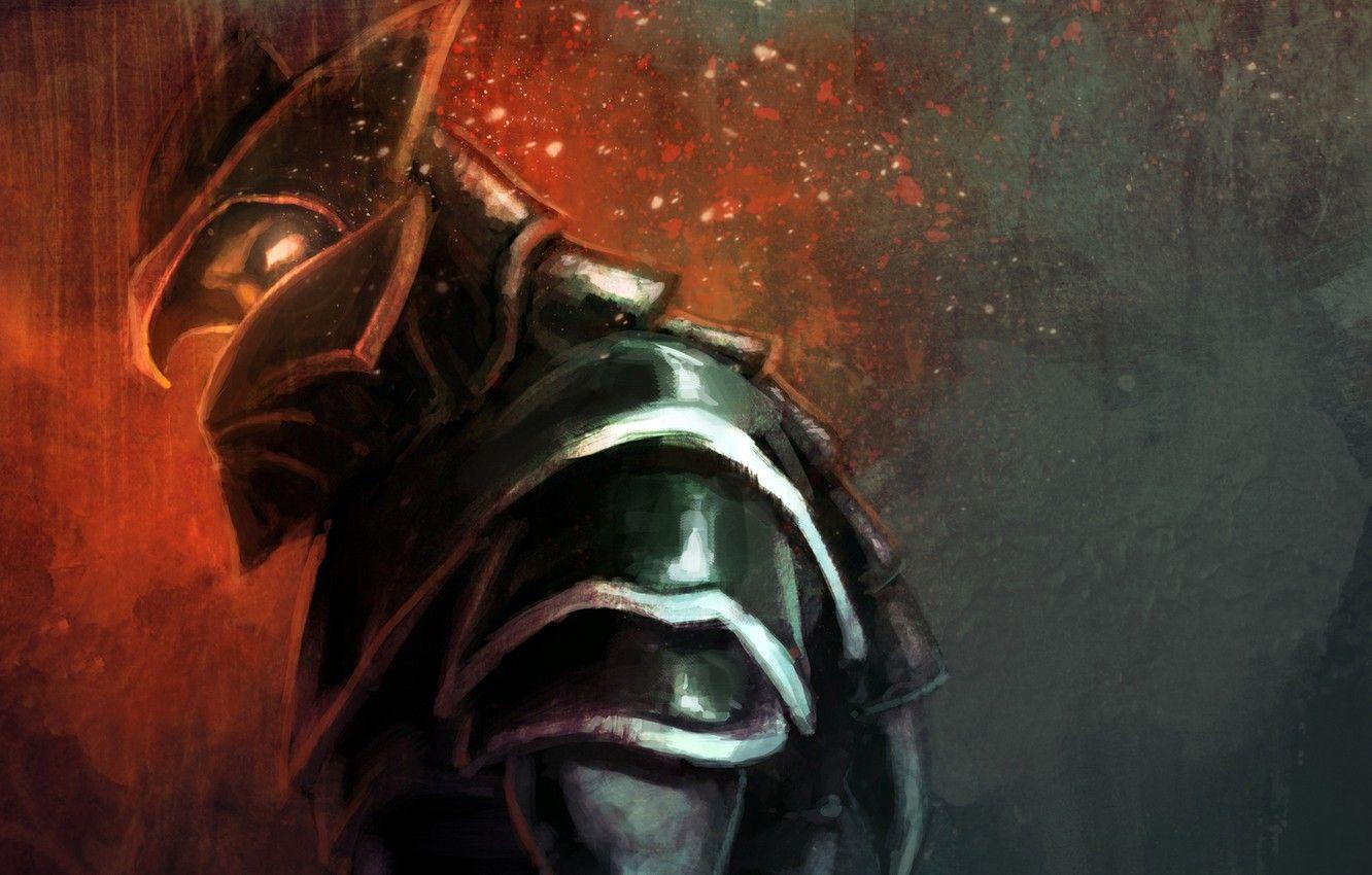 1332x850 Wallpaper look, armor, warrior, art, profile, knight, Dota Dragon Knight, JujiBla, Davion image for desktop, section игры