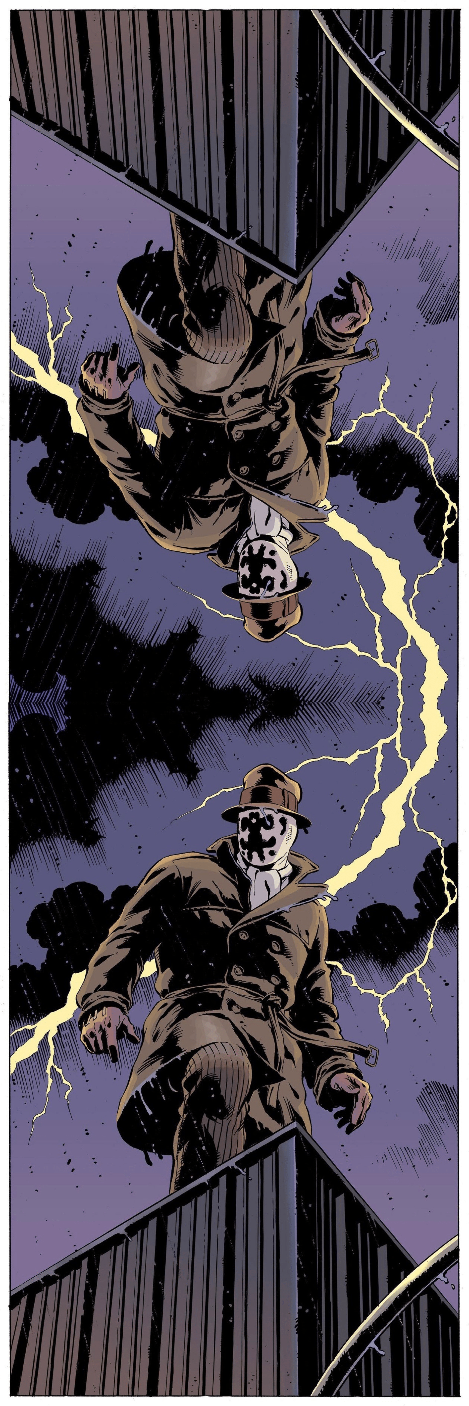 1885x5650 Went ahead and made a Rorschach Wallpaper optimized for the iPhone X with ample room above the head so the Date and time are visible, enjoy :)