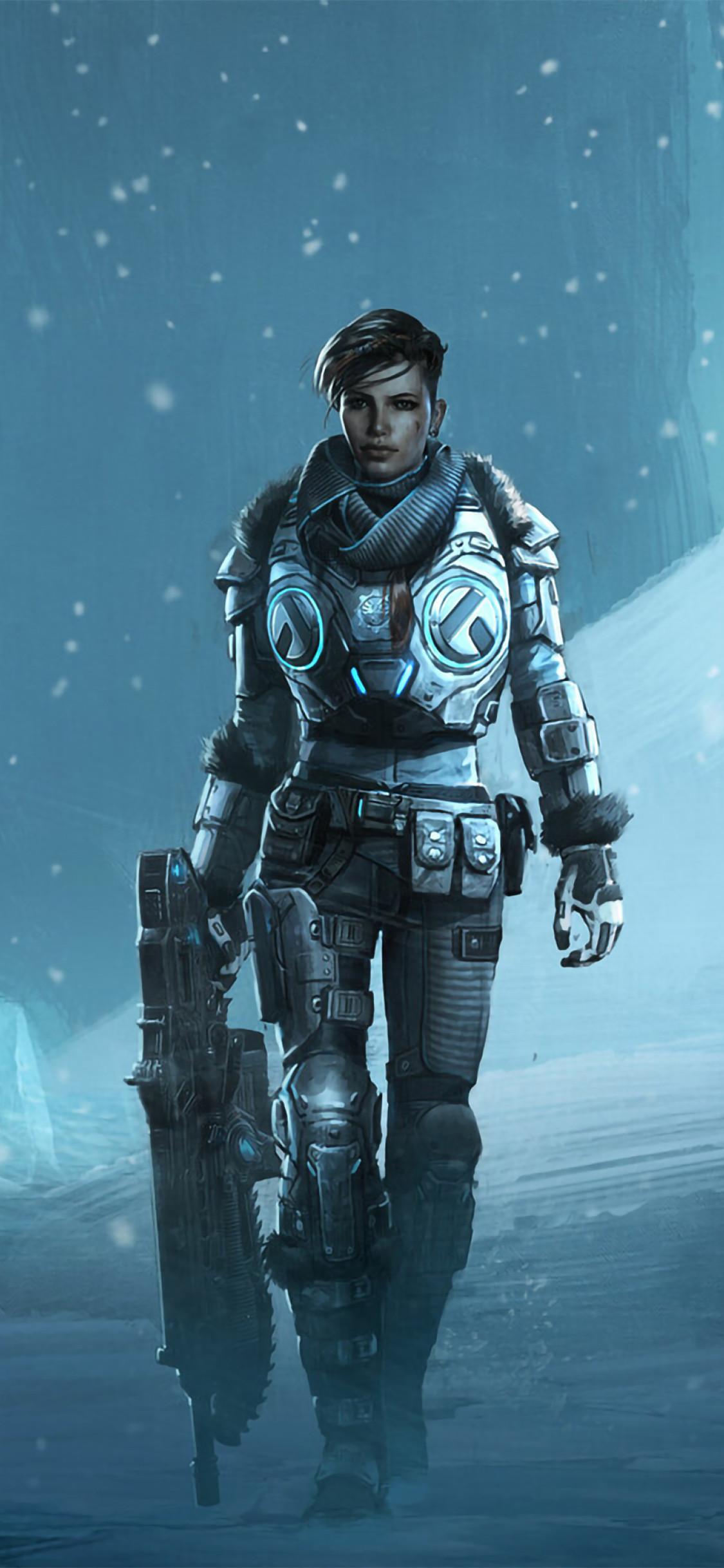 1125x2436 Gears 5 Art iPhone XS, iPhone iPhone X Wallpaper, HD Games 4K Wallpaper, Image, Photo and Background