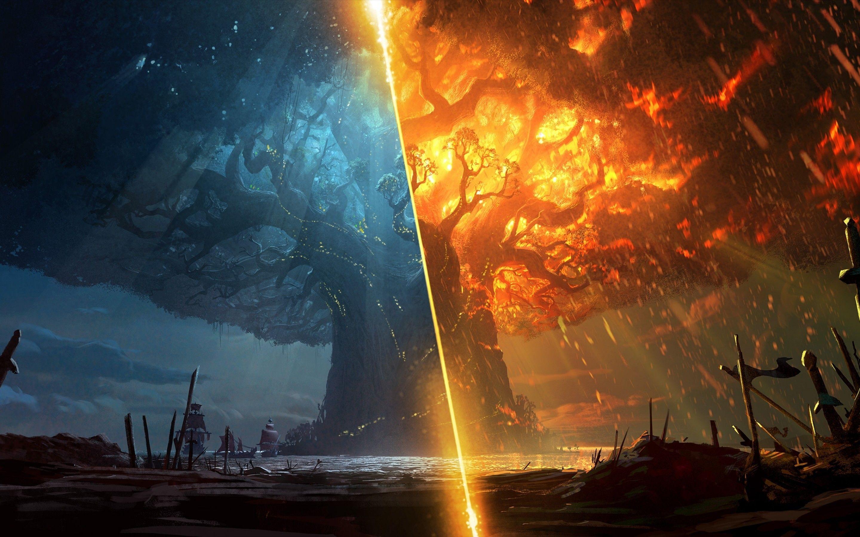 2880x1800 Warcraft: Battle For Azeroth, Hell .