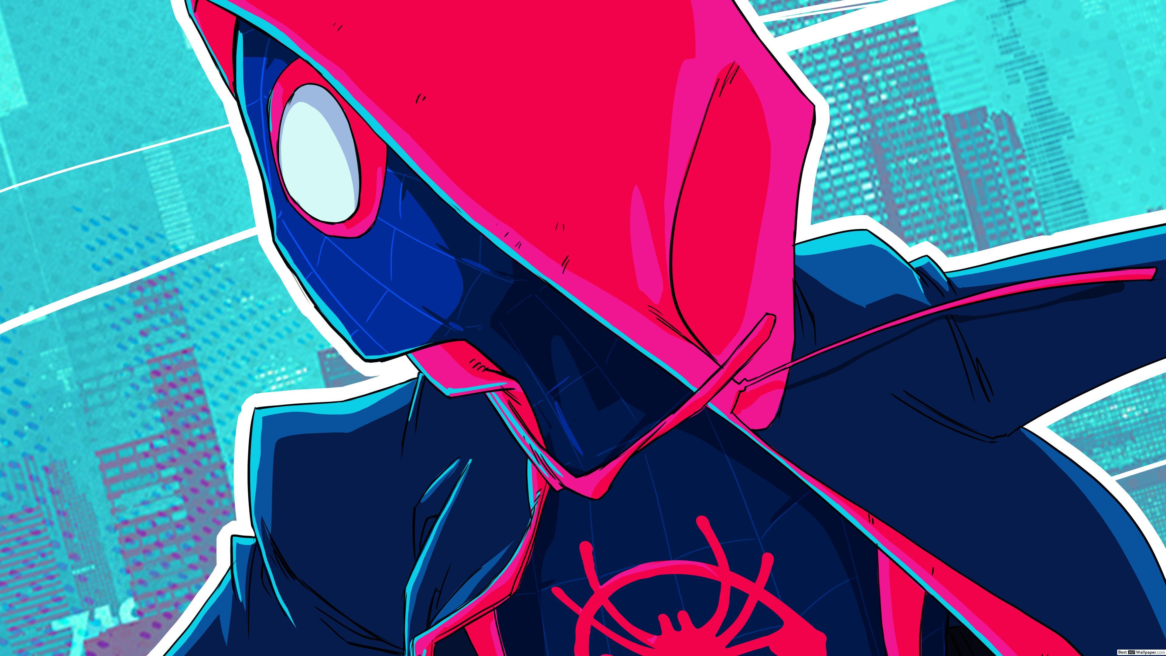 3840x2160 Spider Man: Into The Spider Verse (Minimalist Fanart) HD Wallpaper Download