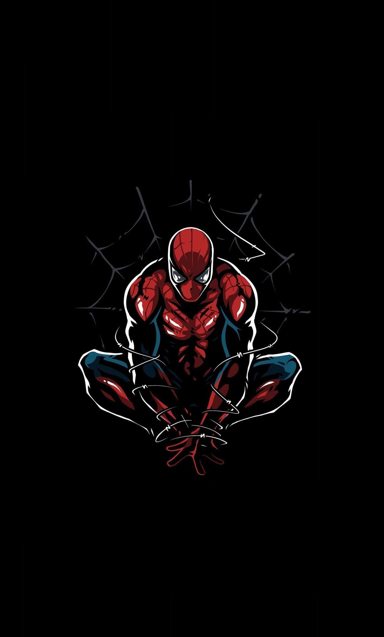 1280x2120 Spiderman Minimalist Wallpaper