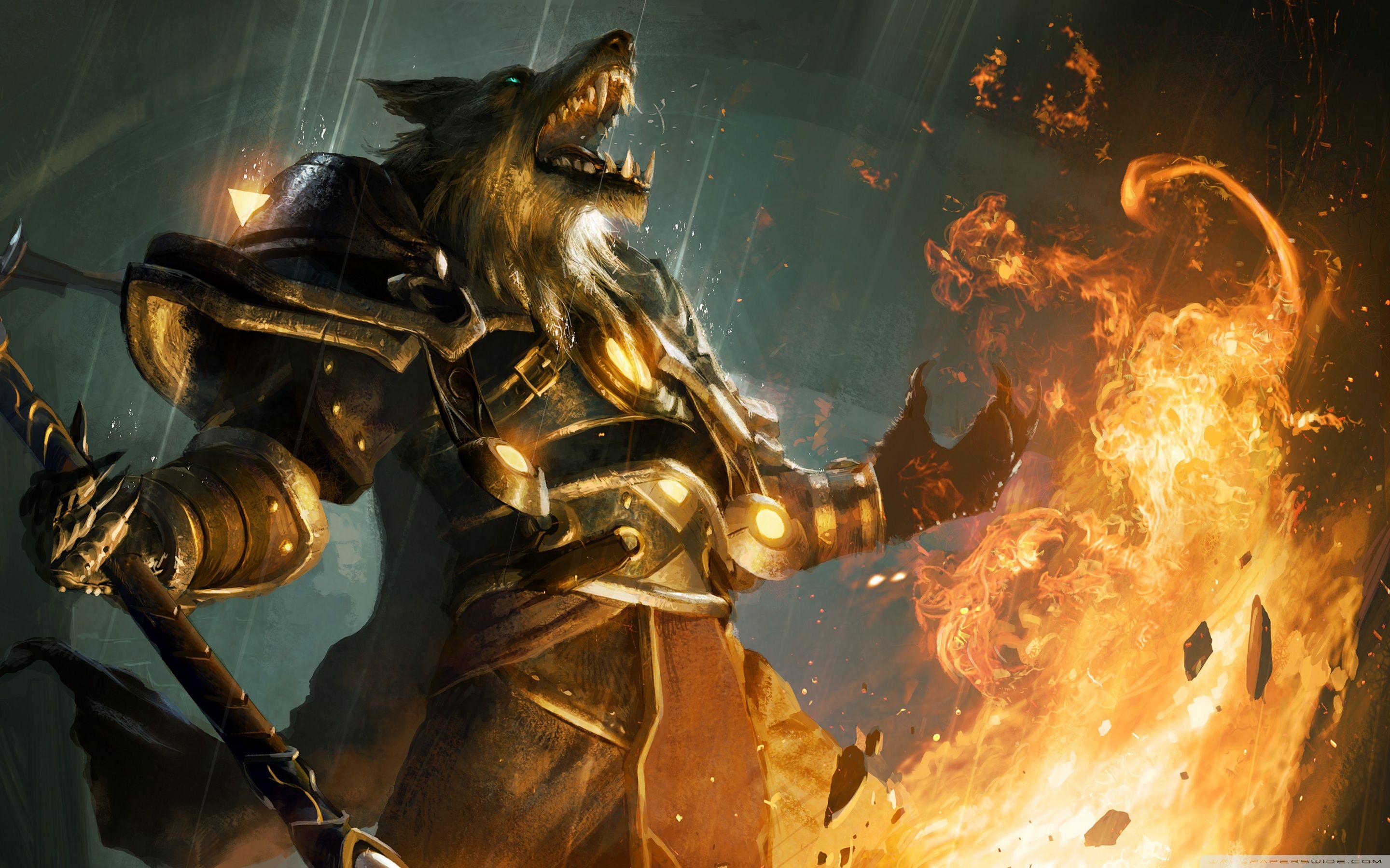 2880x1800 Download World Of Warcraft Worgen UltraHD Wallpaper