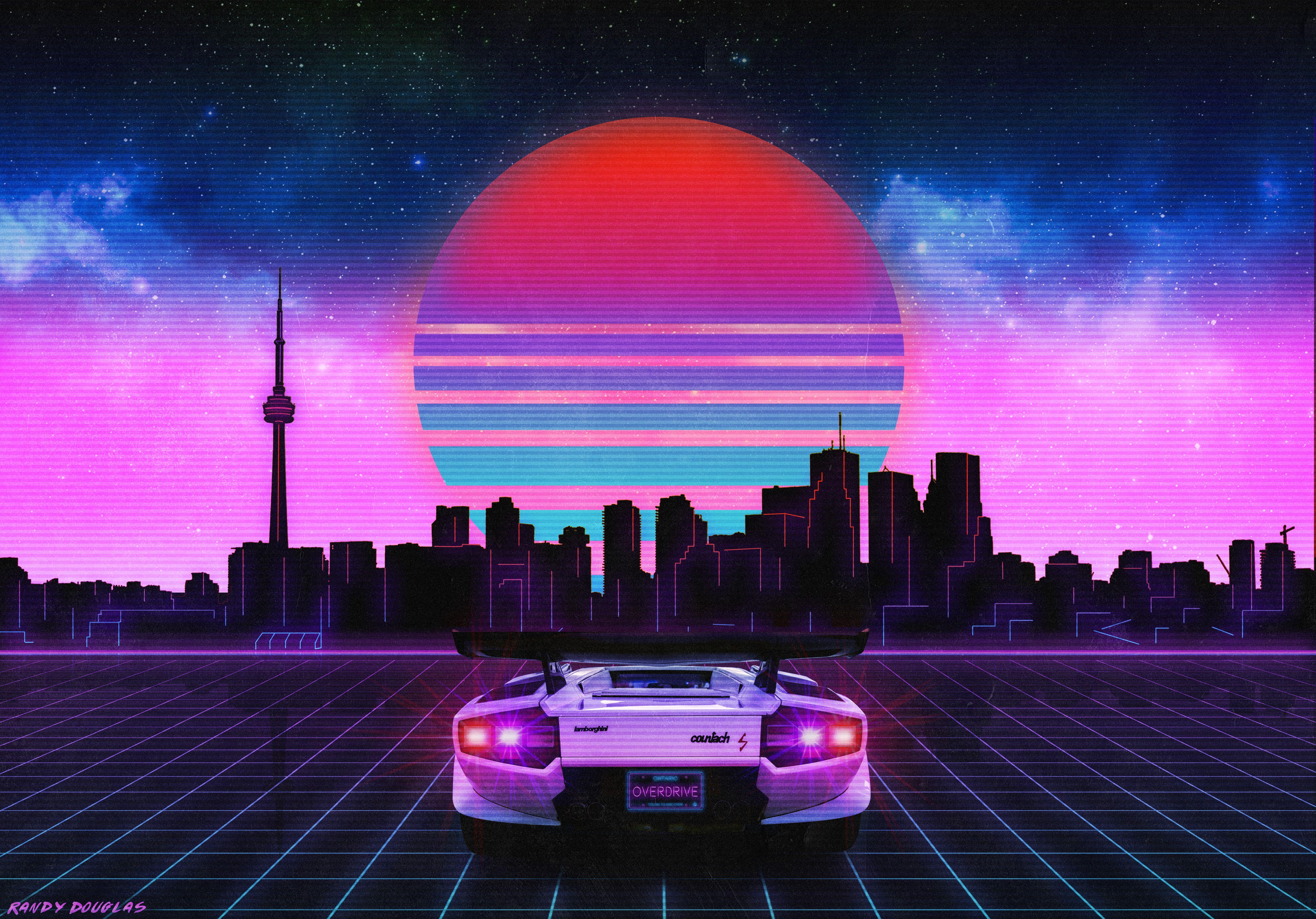 5770x4032 1980 Retro City 4k Wallpaper