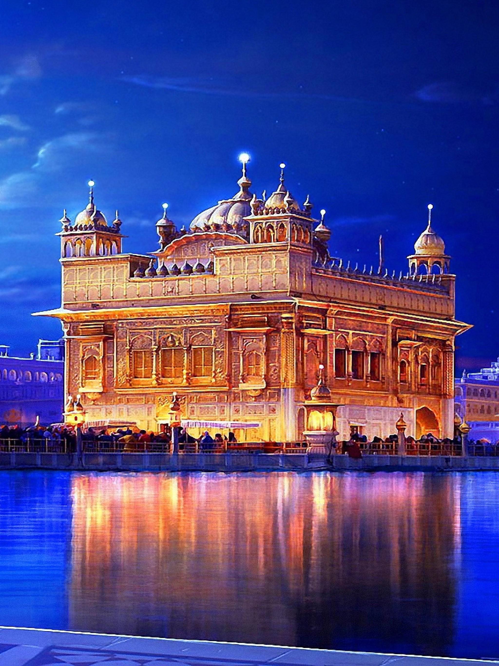 2048x2732 Hd Golden Temple iPhone Wallpaper