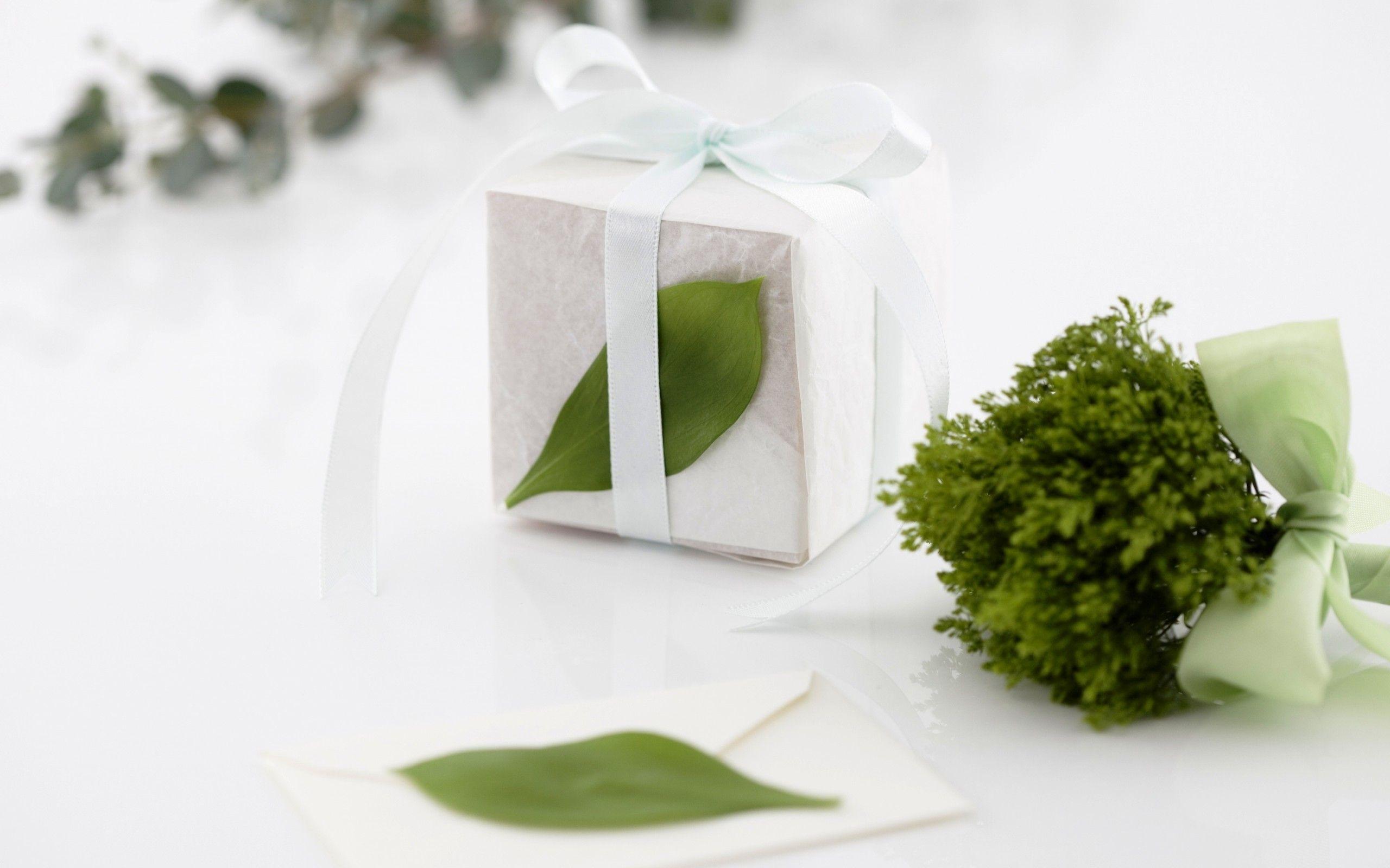 2560x1600 Holidays White Gift Box Wallpaper