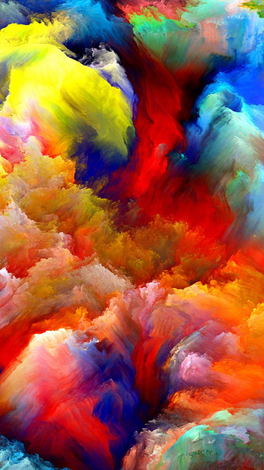 1080x1920 Bức tranh sơn dầu đầy màu sắc Nét vẽ trên iPhone 6 Plus Hình nền HD - Tải xuống miễn phí
