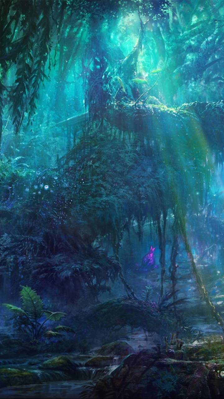 720x1280 Magical forest wallpaper