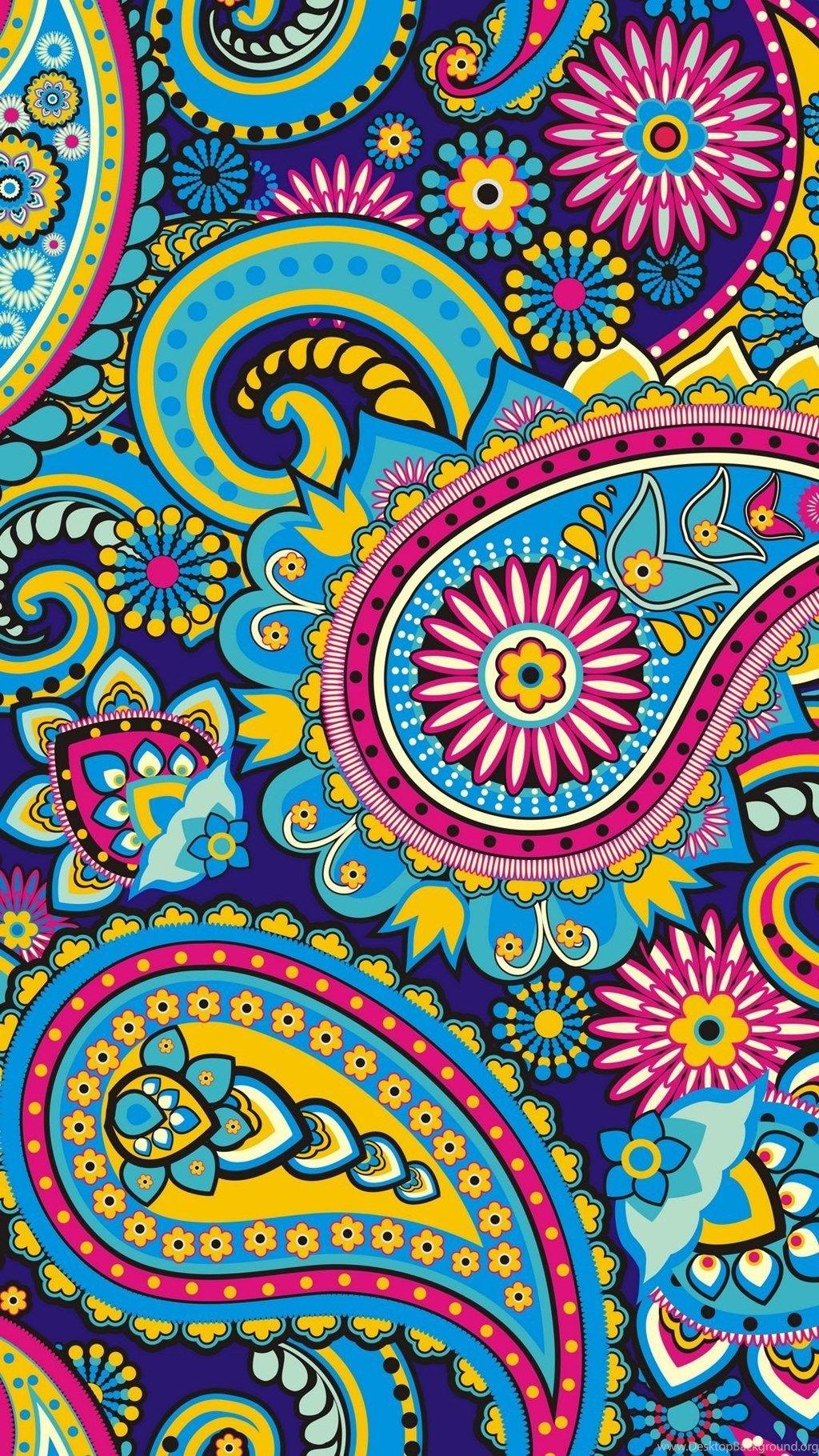 1024x1820 Abstract Paisley Mix iPhone 6 Plus Wallpaper Art, Colorful