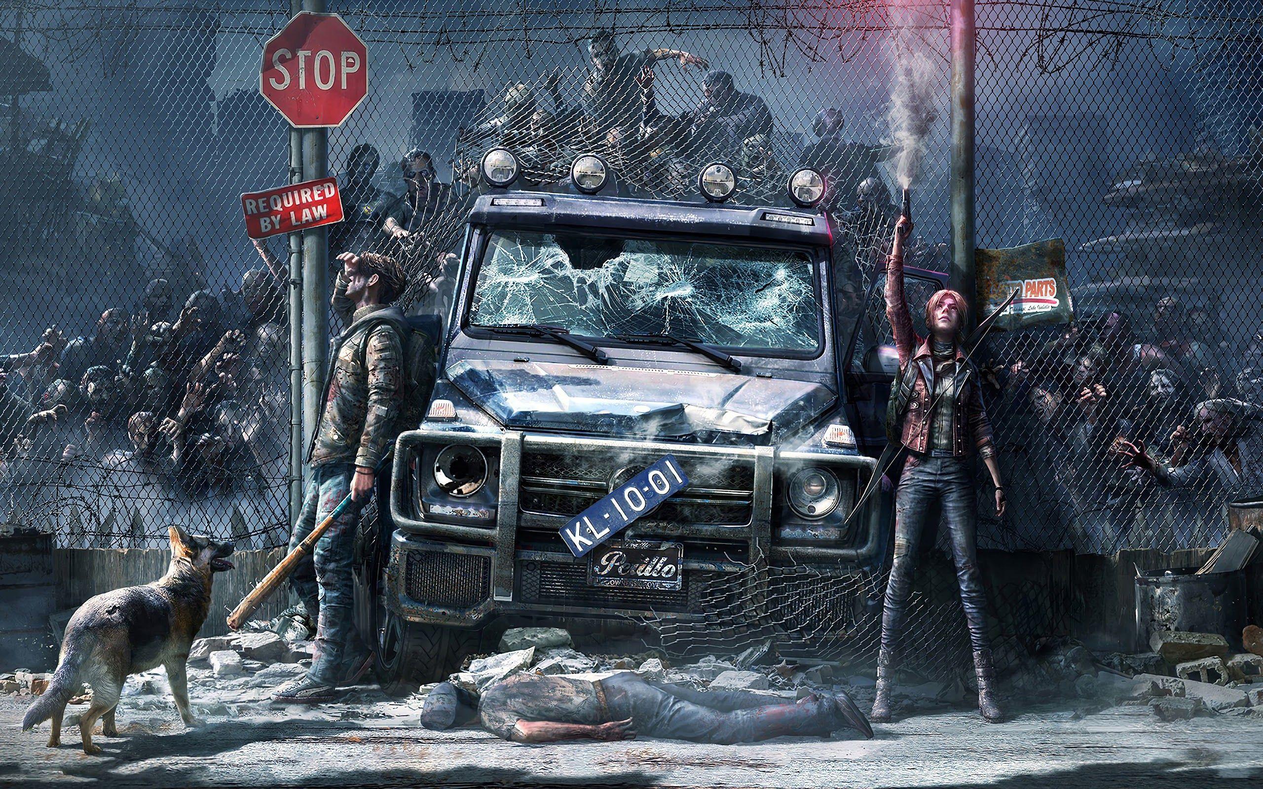 2560x1600 Zombies Apocalypse Survivor 4K Wallpaper