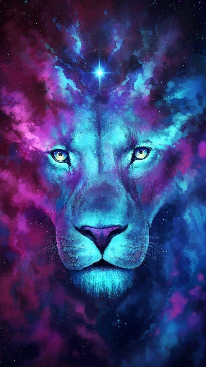 720x1280 Blue Lion Wallpaper