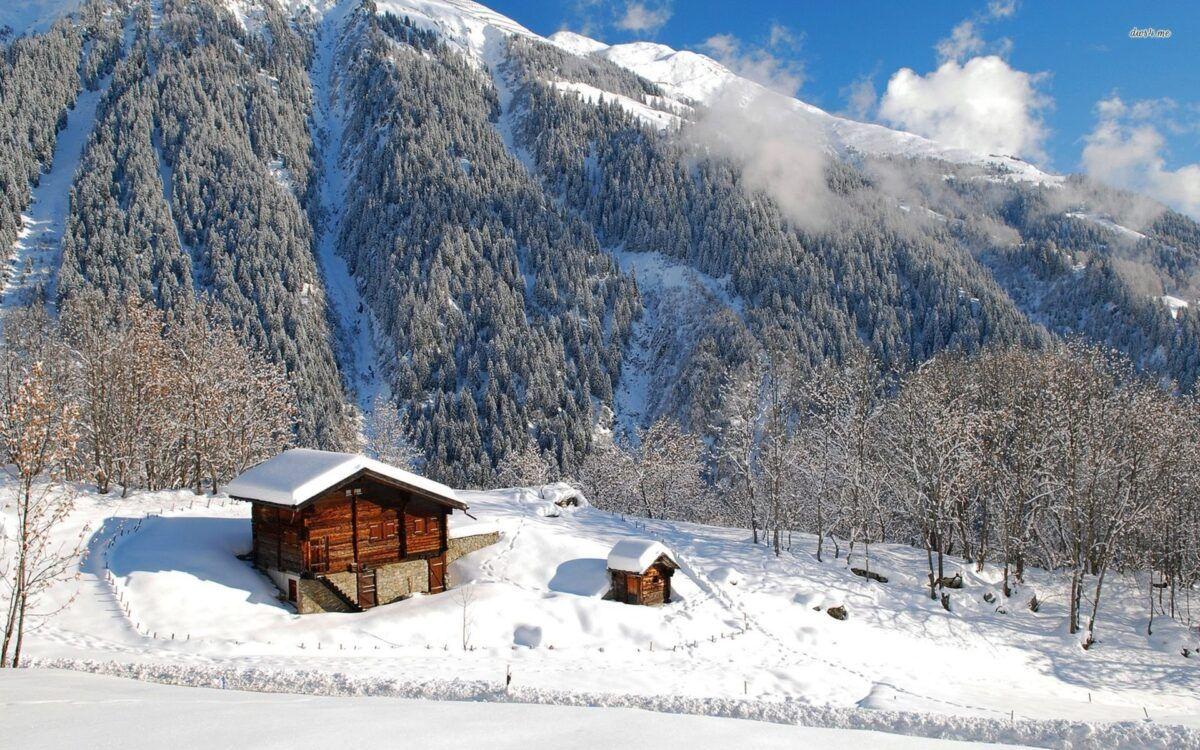 1200x750 Mountain, Snow, Winter, Cabin, House, Wood, Wallpaper, Free, Desktop Image, 1920x1200