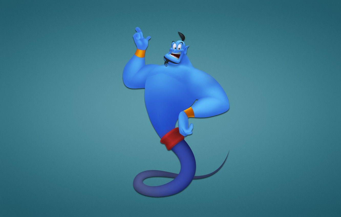 1332x850 Wallpaper gin, blue background, Aladdin, disney, Disney, Aladdin image for desktop, section рендеринг