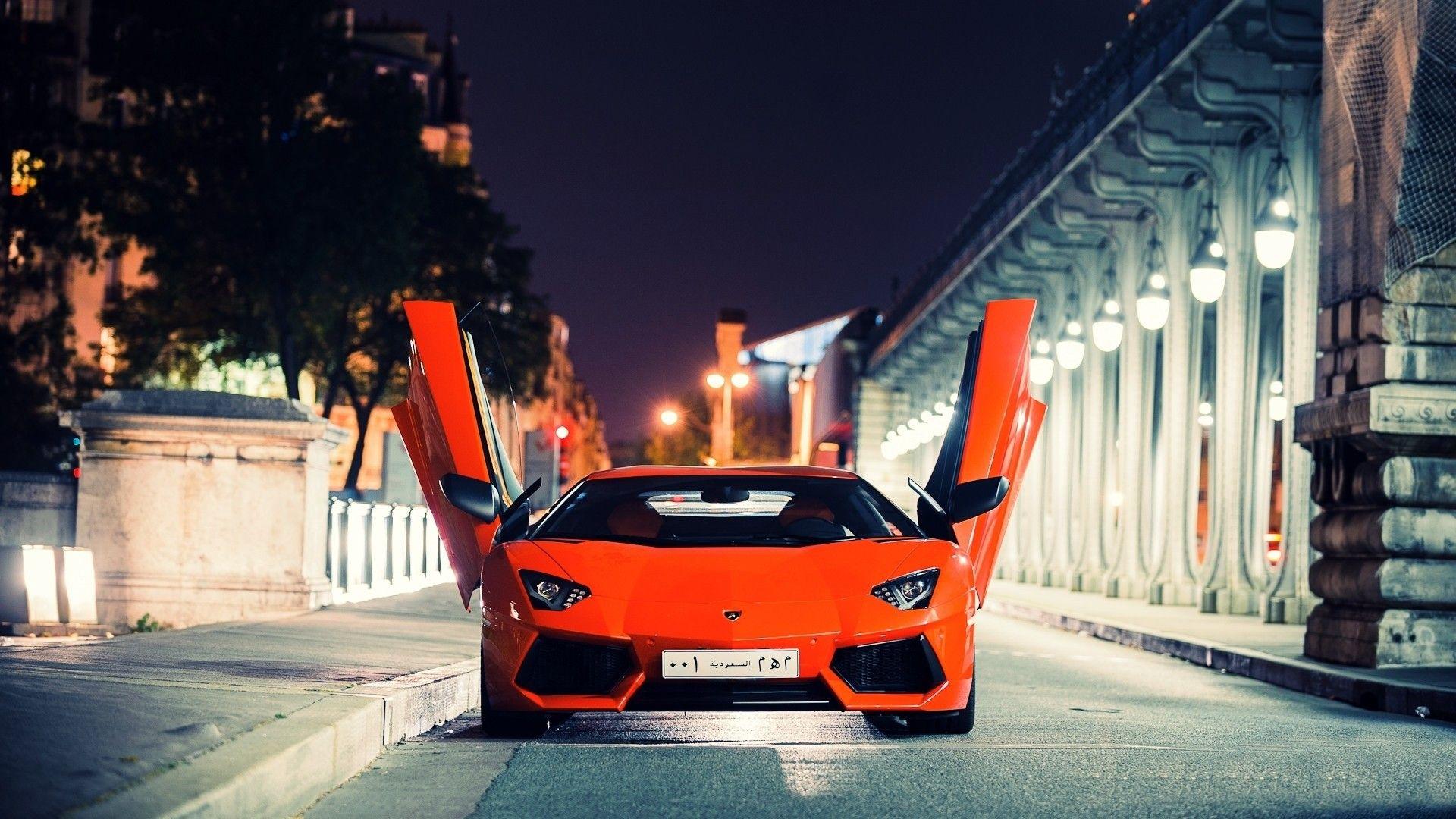 1920x1080 Lamborghini Cars : Lamborghini Aventador Black Color Rear Back Side