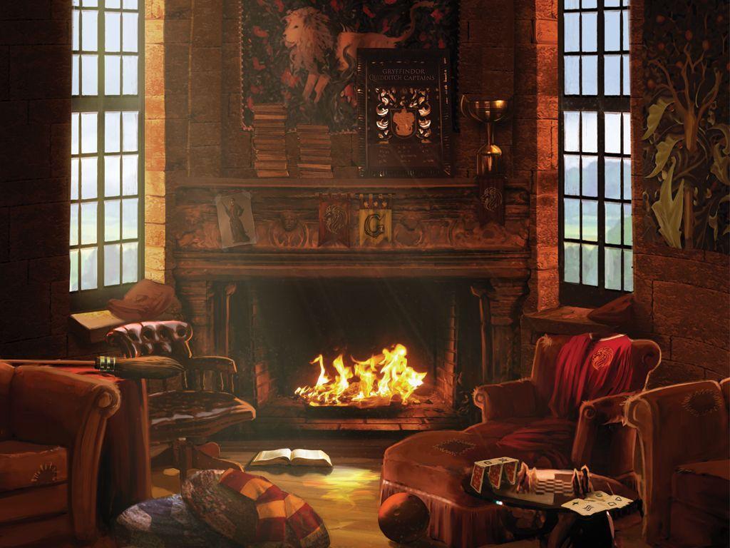 1024x768 Pottermore Wallpaper: Gryffindor common room. Gryffindor common room, Harry potter aesthetic, Harry potter wallpaper