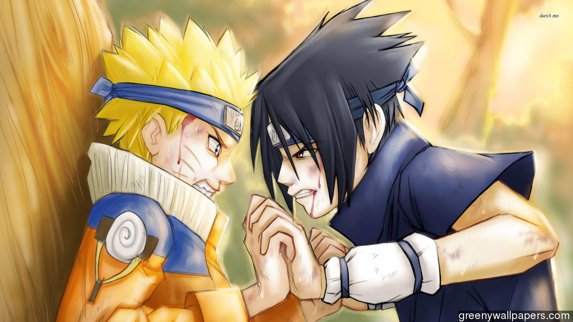 1920x1080 Naruto and Sasuke Wallpaper background picture