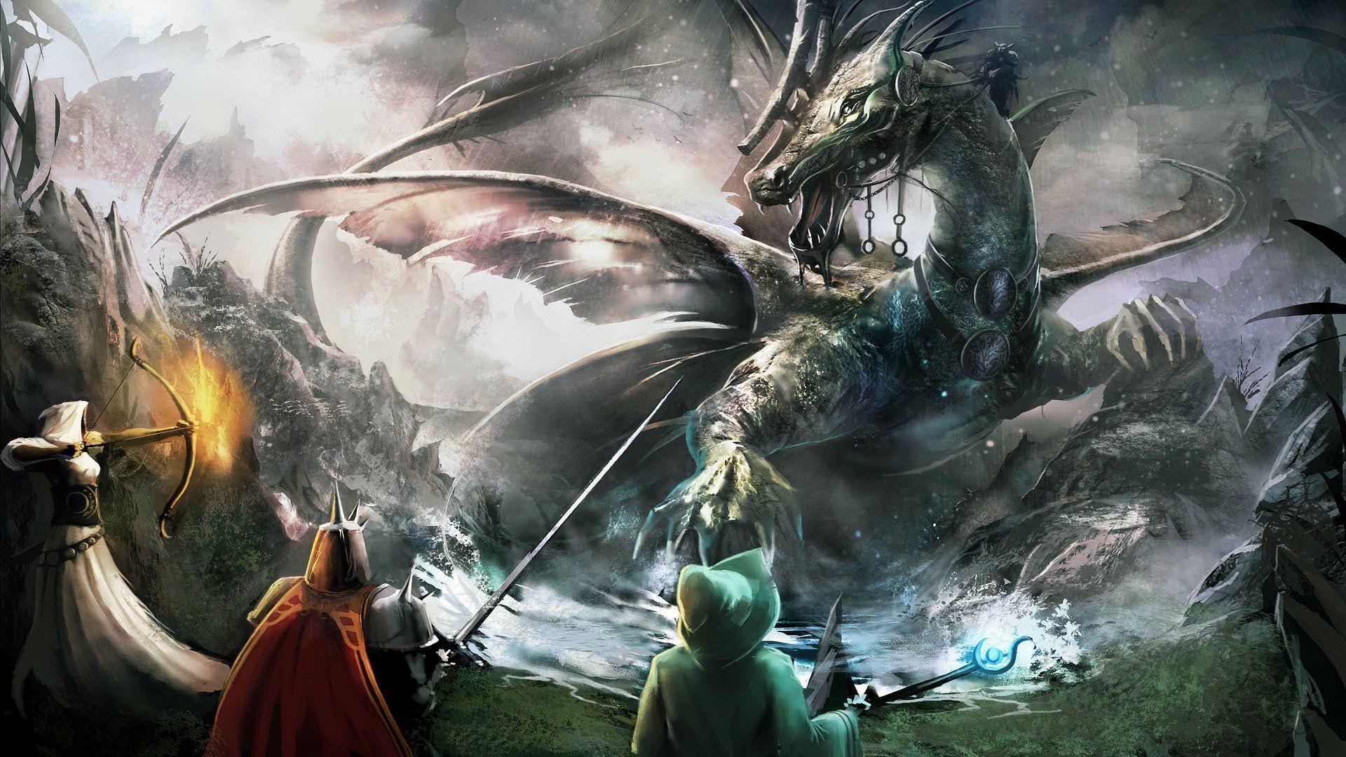 1920x1080 Anime Cool Dragon Wallpaper