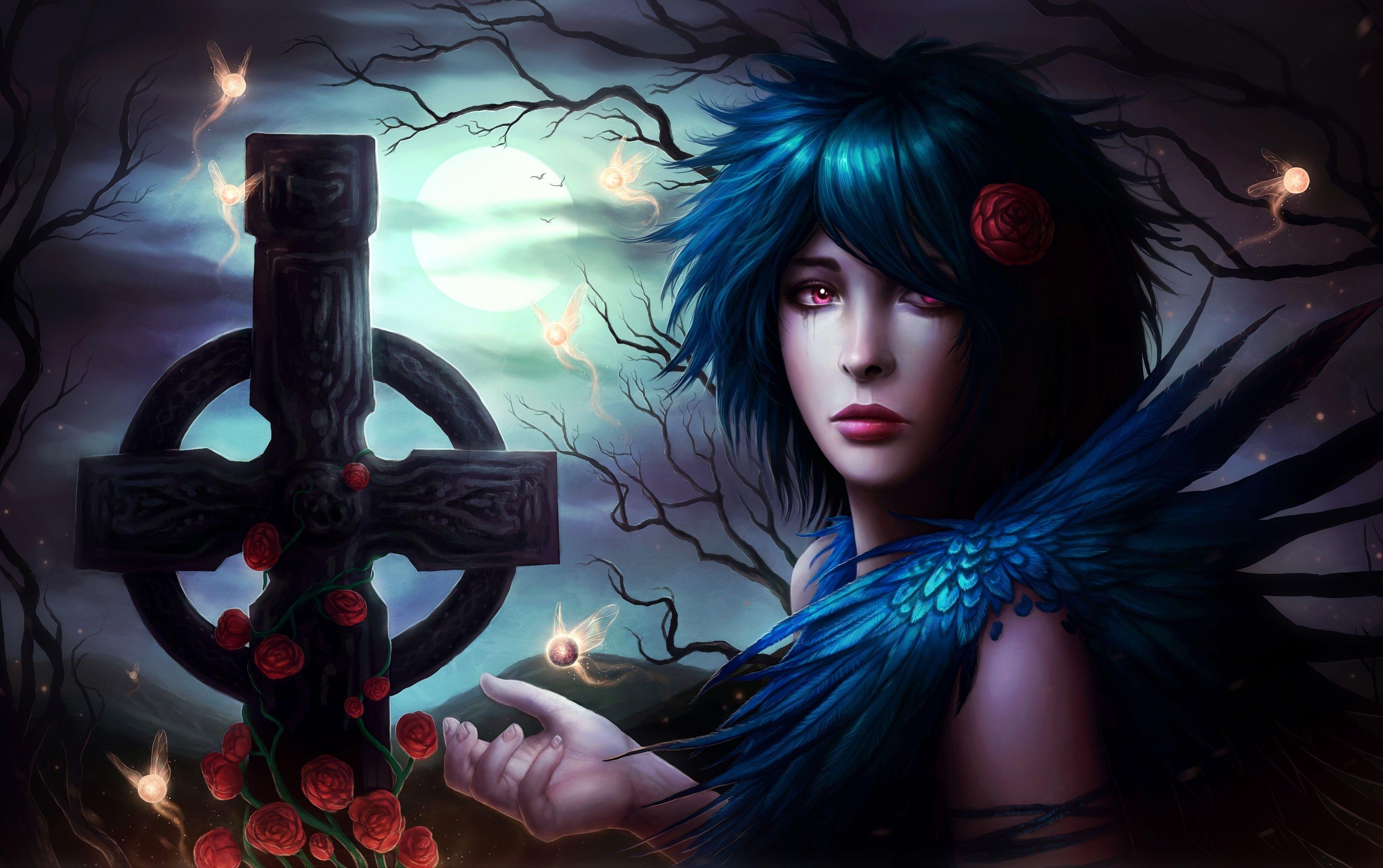 3941x2474 Gothic Girl Wallpaper 4k HD Wallpaper