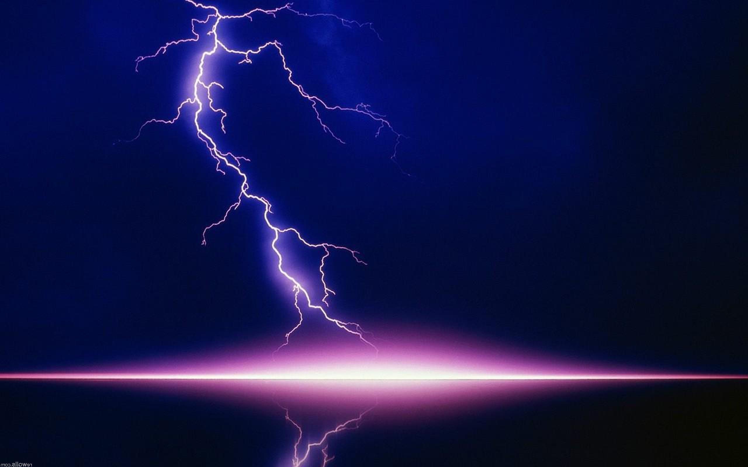 2560x1600 Blue Red Lightning Wallpaper