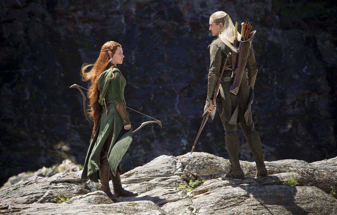 1332x850 Wallpaper forest, elves, forest, Evangeline Lilly, arrows, quiver, Orlando Bloom, Orlando Bloom, Legolas, Evangeline Lilly, archers, The hobbit, The Hobbit, elves, Mirkwood, Mirkwood image for desktop, section фильмы