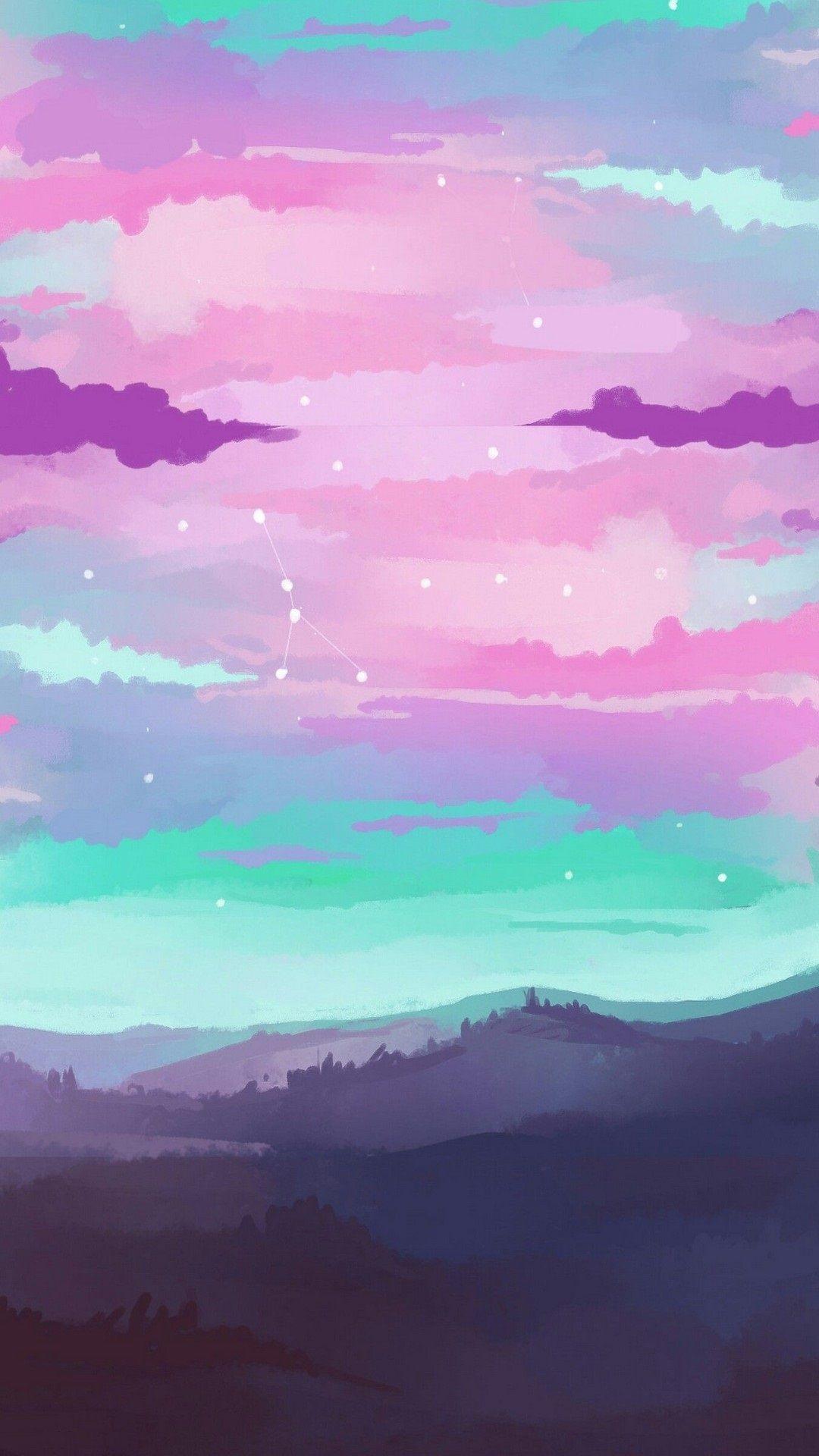 1080x1920 Pixel Aesthetic Wallpaper HD Background