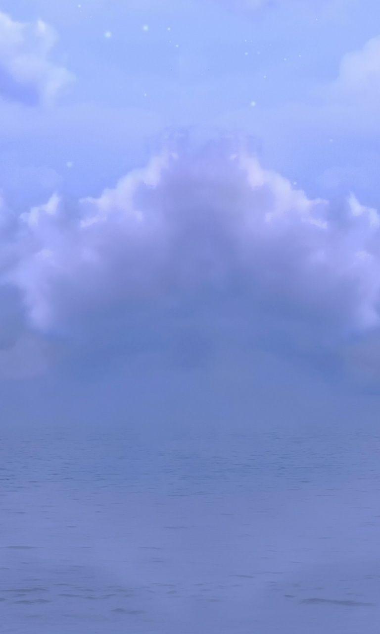 768x1280 Girl Sea Horizon Sky Clouds Lumia 920 wallpaper