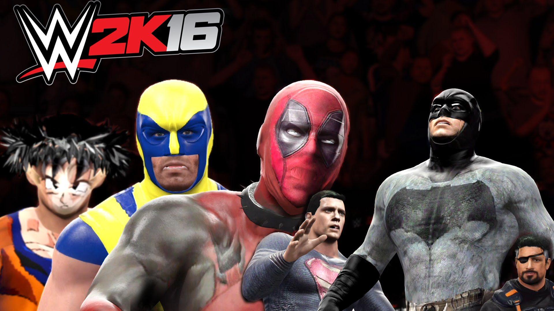 1920x1080 WWE 2K16 vs Deadpool vs Deathstroke vs Wolverine vs