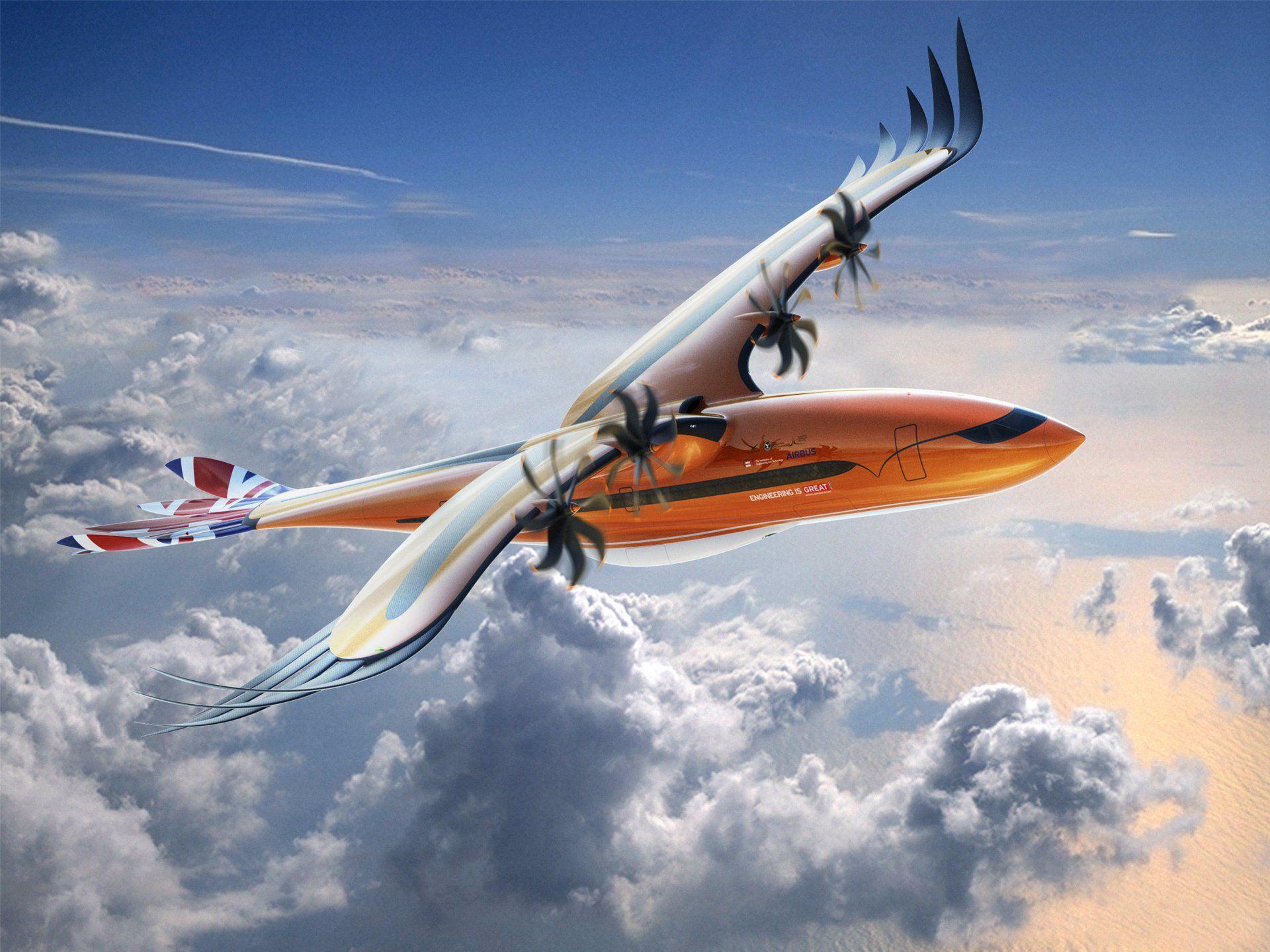 1920x1440 An Airbus Futuristic Conceptual Airliner “takes Flight” To Inspire Next Generation Engineers